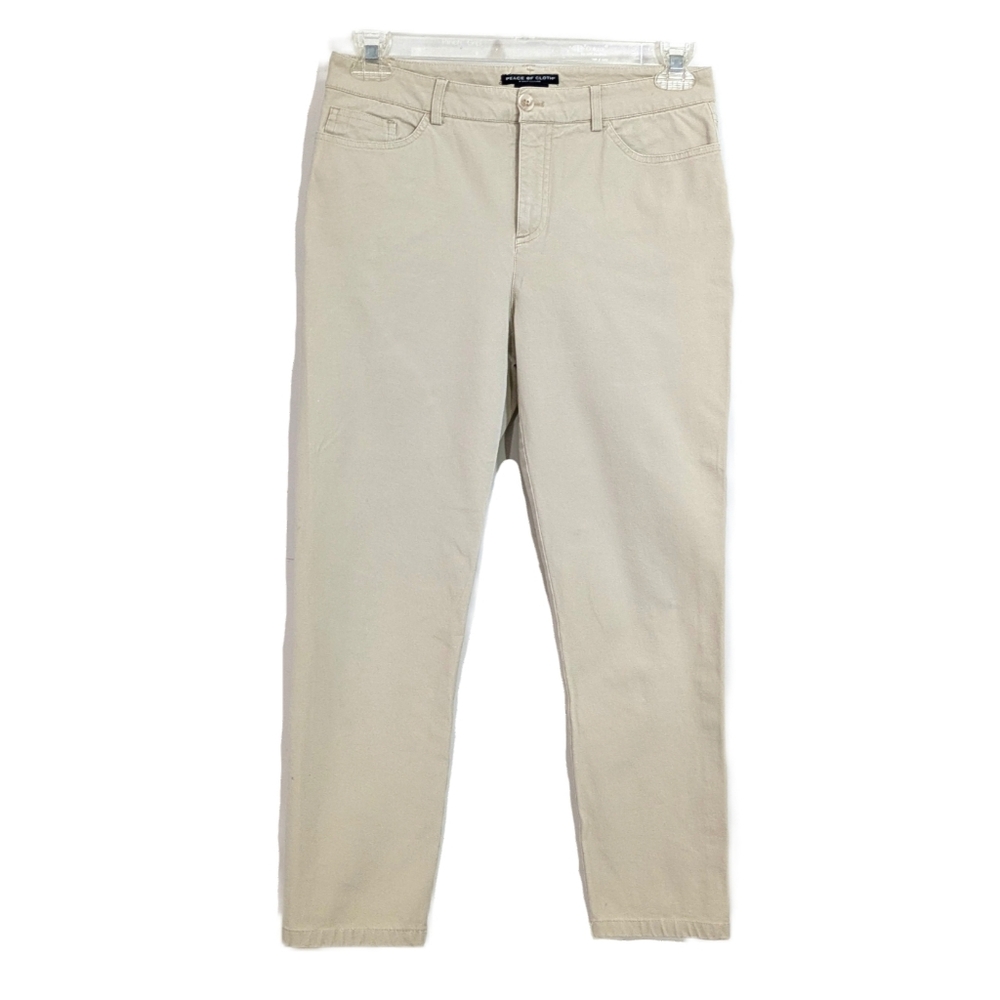 Peace of Cloth Beige Khaki Chino Pants - Size 8 Womens